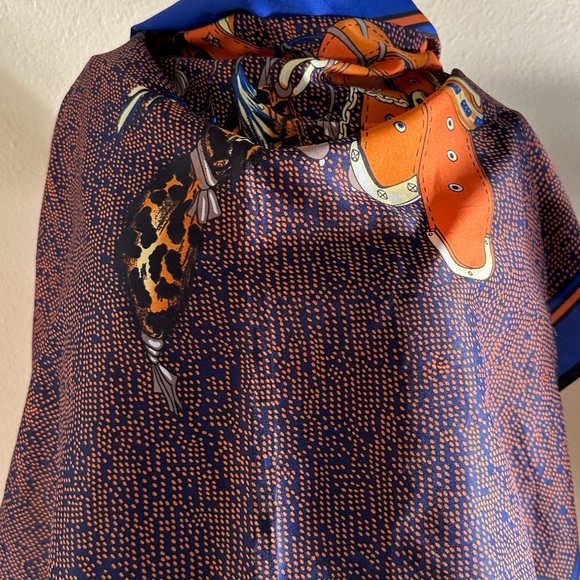 Vintage Equestrian Silk Scarf Brand New - Picture 3 of 3